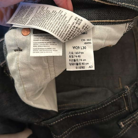 Raw denim Levi’s 501 men’s, w29 l30 - Picture 4 of 4